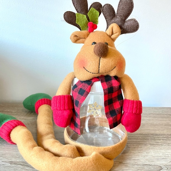 Fun Christmas Moose Cookie Jar Holidays Home Decor NWOT - Great Gift - Picture 6 of 13